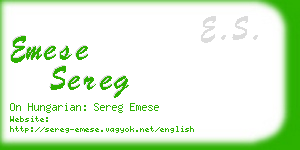 emese sereg business card